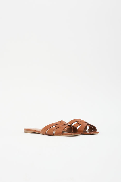Saint Laurent Leather Tribute Sandal