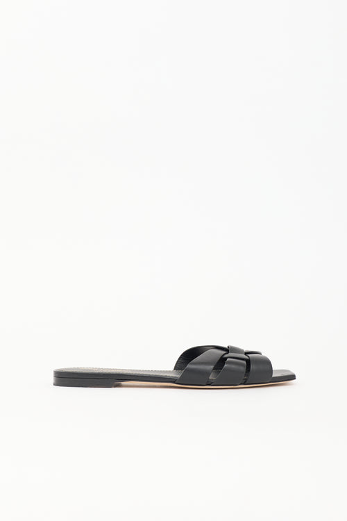 Saint Laurent Leather Tribute Slide