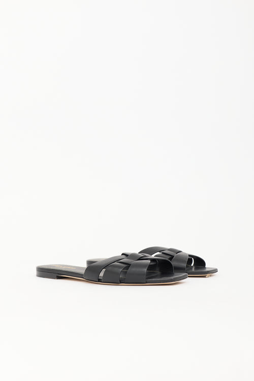 Saint Laurent Leather Tribute Slide