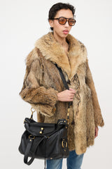 Saint Laurent Leather Two Way Muse Shoulder Bag