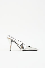 Saint Laurent Metallic Leather Tom Dream Heel