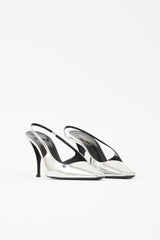 Saint Laurent Metallic Leather Tom Dream Heel