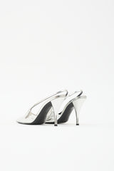 Saint Laurent Metallic Leather Tom Dream Heel