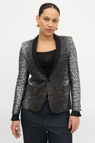 Saint Laurent Metallic Patterned Blazer