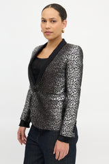 Saint Laurent Metallic Patterned Blazer