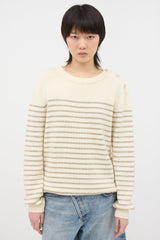 Saint Laurent Metallic Stripe Sweater