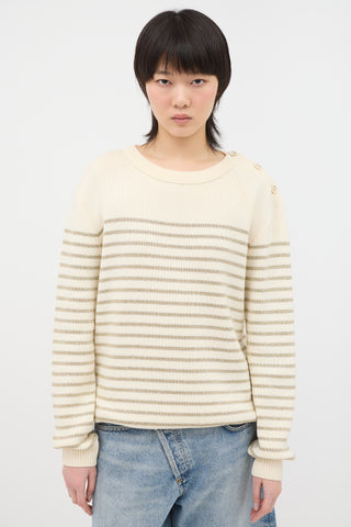 Saint Laurent Metallic Stripe Sweater