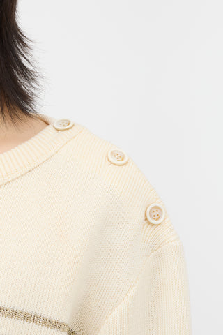 Saint Laurent Metallic Stripe Sweater