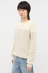 Saint Laurent Metallic Stripe Sweater