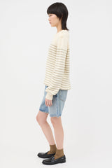 Saint Laurent Metallic Stripe Sweater