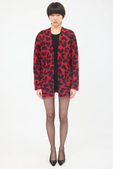 Saint Laurent Mohair Heart Cardigan