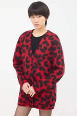 Saint Laurent Mohair Heart Cardigan