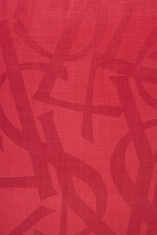 Saint Laurent Silk Cassandre Jacquard Scarf