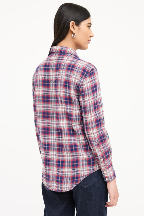 Saint Laurent Check Collar Shirt