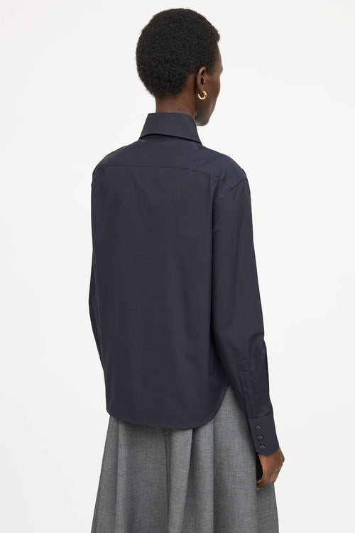 Saint Laurent Ruffle Button Up Shirt