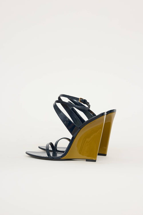 Saint Laurent Patent Salome Wedge