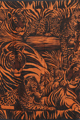 Saint Laurent Orange & Black Silk Scarf