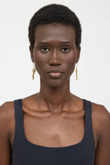 Saint Laurent Cassandre Palm Tree Drop Earrings