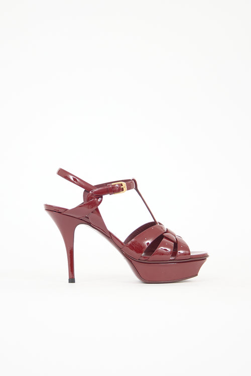 Saint Laurent Patent Leather Tribute Sandal