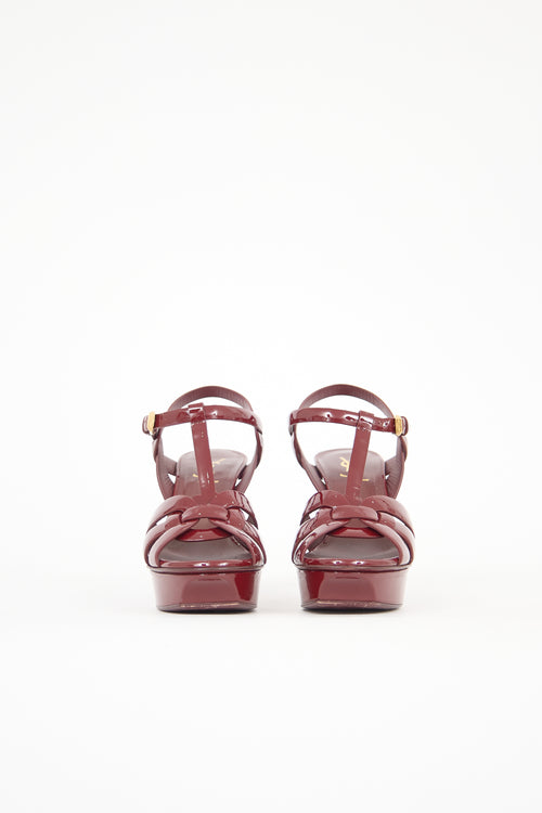Saint Laurent Patent Leather Tribute Sandal
