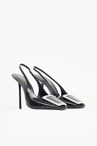 Saint Laurent Patent Maxine Buckle Pump