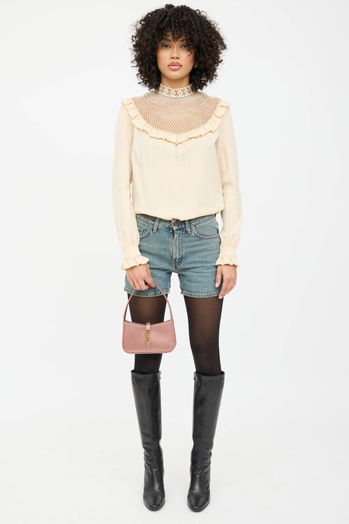 Saint Laurent Satin Le 5 à 7 Mini Bag