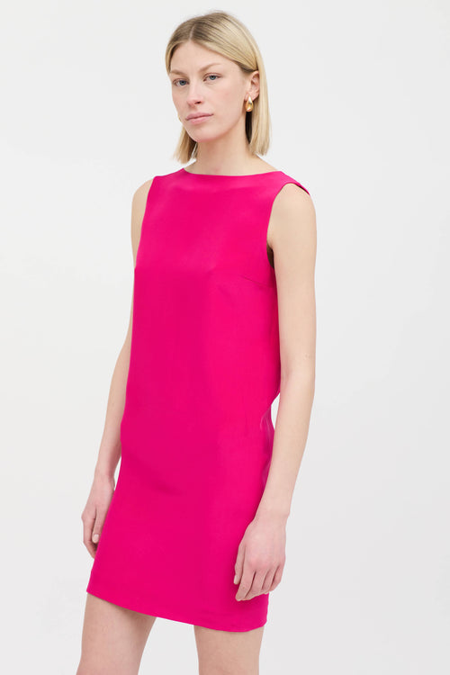 Saint Laurent Silk Pleated Dress