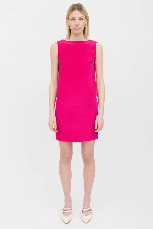 Saint Laurent Silk Pleated Dress