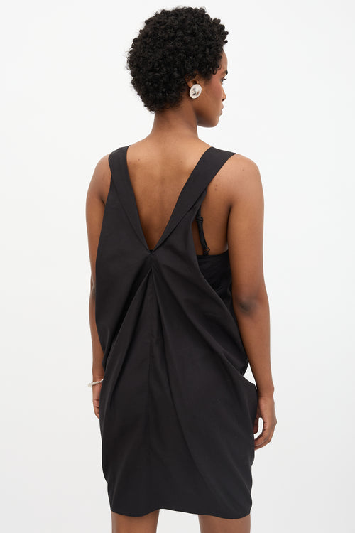 Saint Laurent Poplin Draped Dress