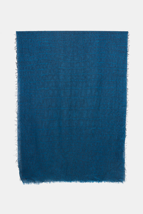 Saint Laurent Patterned Fringe Scarf