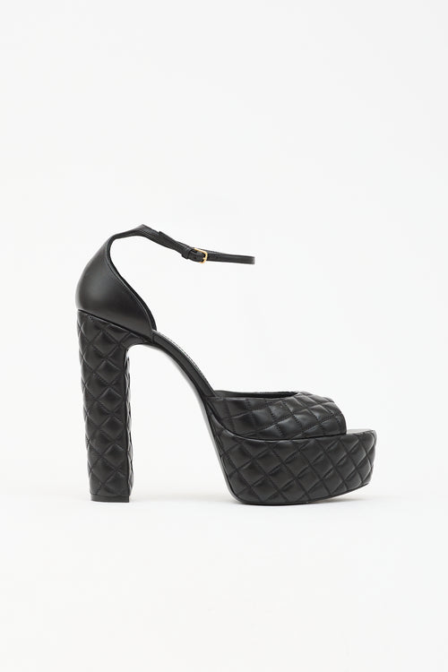 Saint Laurent Quilted Leather Jodie Heel