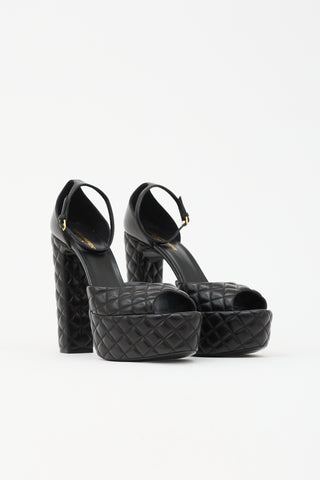 Saint Laurent Quilted Leather Jodie Heel