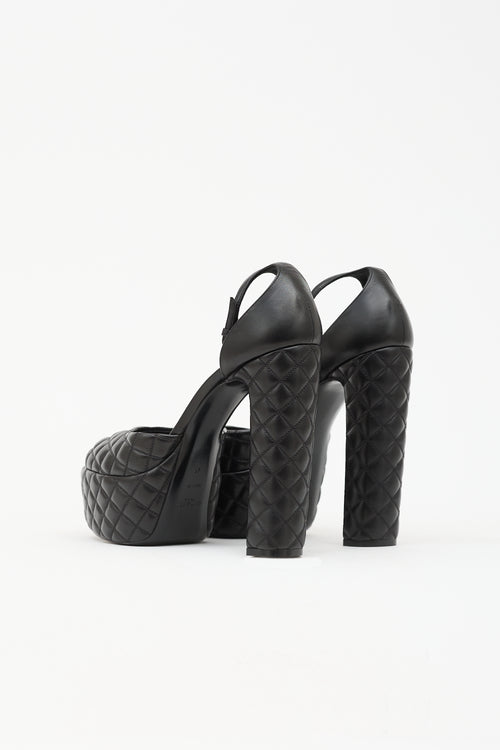 Saint Laurent Quilted Leather Jodie Heel