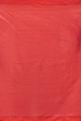Saint Laurent Red & Black Silk Polka Dot Scarf