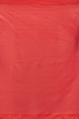 Saint Laurent Red & Black Silk Polka Dot Scarf