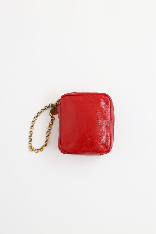 Saint Laurent Patent Belle De Jour Wristlet