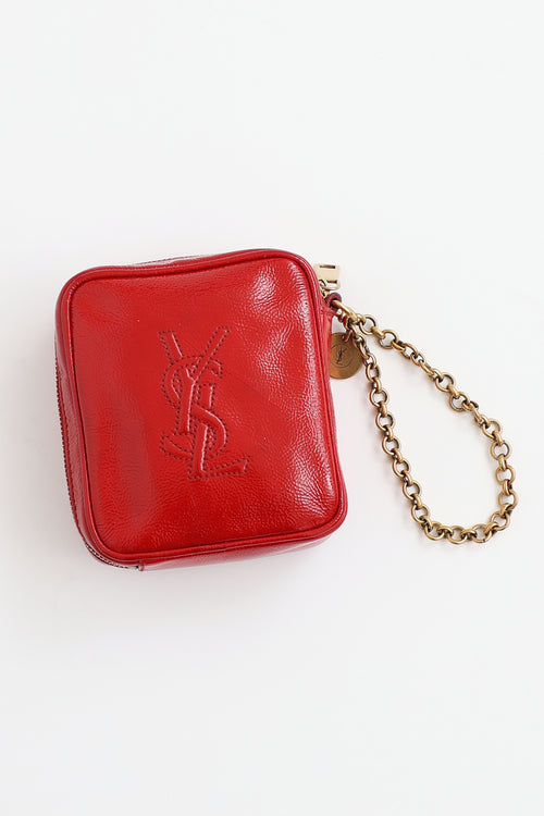 Saint Laurent Patent Belle De Jour Wristlet