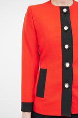 Saint Laurent Red & Black Vintage Evening Jacket