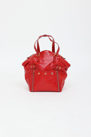 Saint Laurent Patent Downtown Tote Bag