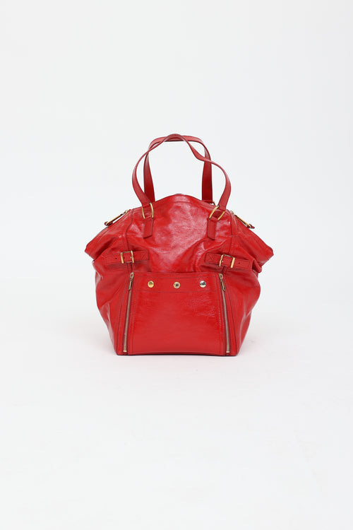 Saint Laurent Patent Downtown Tote Bag