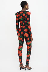 Saint Laurent Spring 2022 Floral Twist Jumpsuit