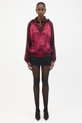 Saint Laurent Satin Funnel Neck Jacket