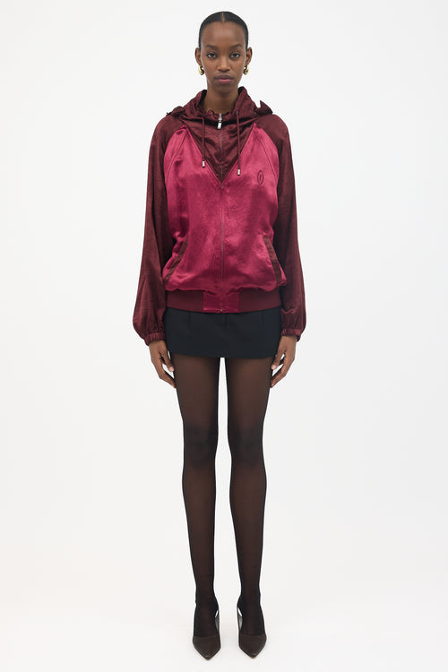 Saint Laurent Satin Funnel Neck Jacket