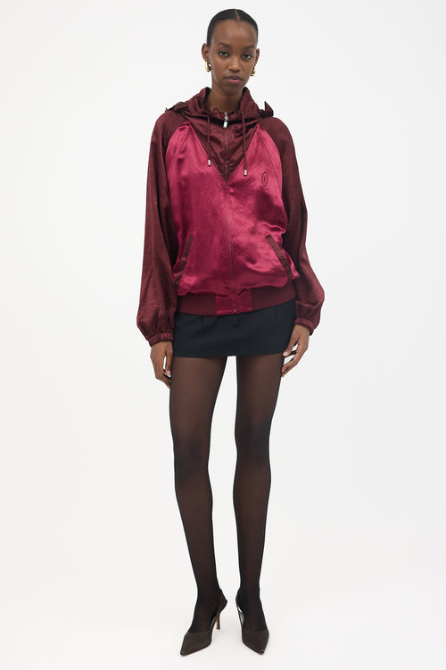 Saint Laurent Satin Funnel Neck Jacket