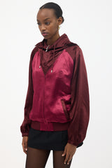 Saint Laurent Satin Funnel Neck Jacket