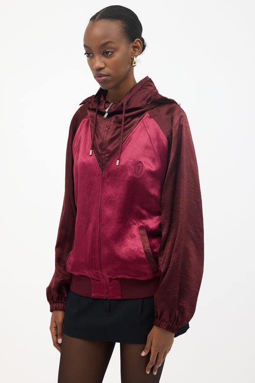 Saint Laurent Satin Funnel Neck Jacket