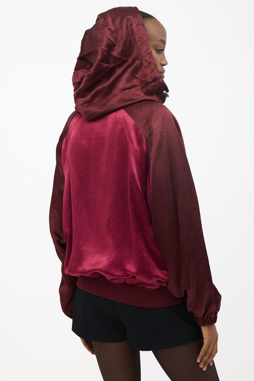 Saint Laurent Satin Funnel Neck Jacket