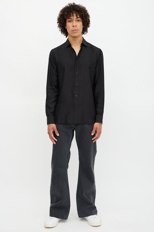 Saint Laurent Silk Polka Dot Shirt