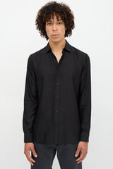 Saint Laurent Silk Polka Dot Shirt
