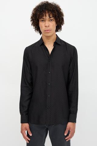 Saint Laurent Silk Polka Dot Shirt